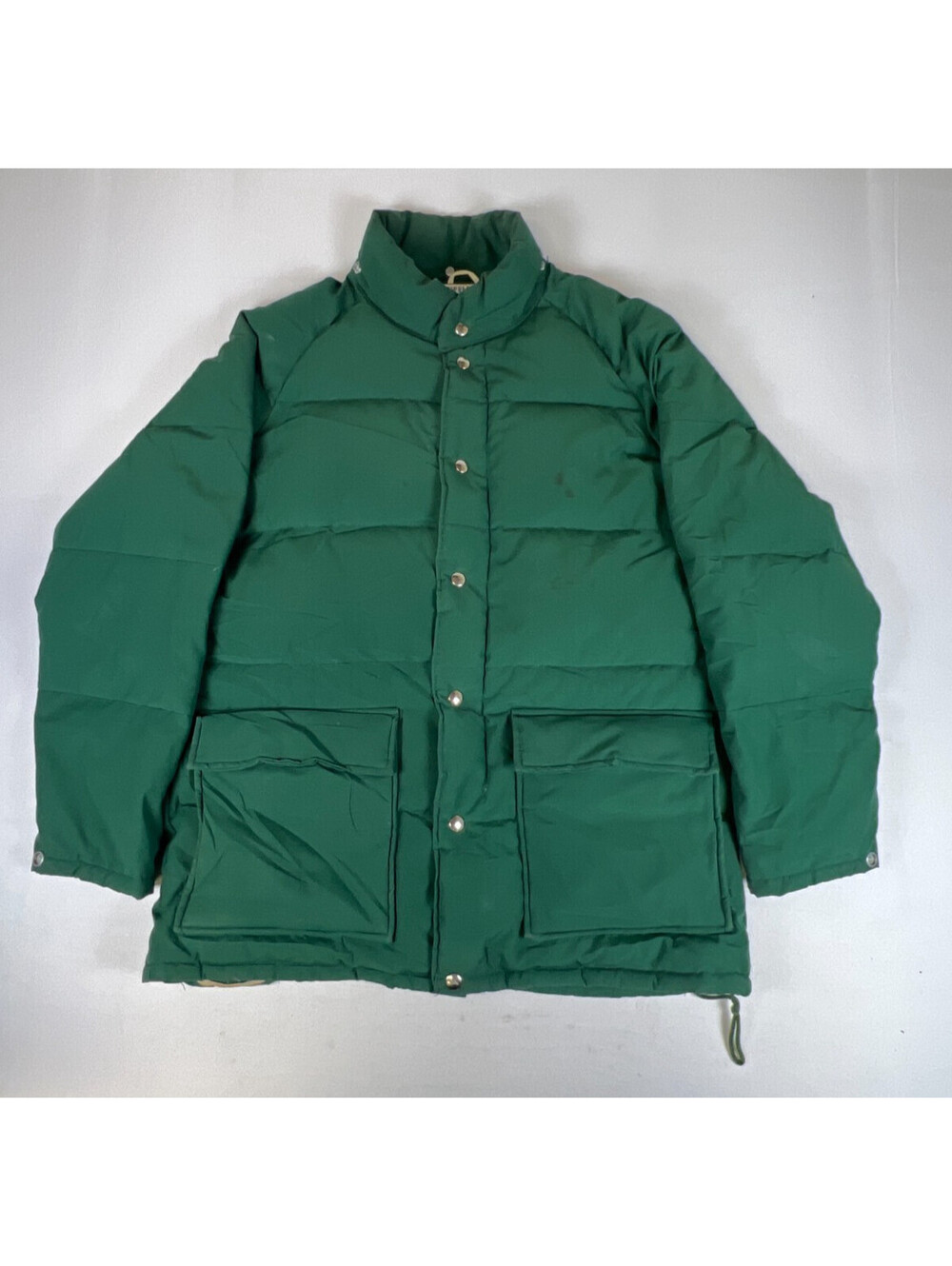Vintage William Barry Struggle Gear Men M Green Puffer Jacket Made in USA